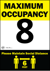 Maximum Occupancy Social Distancing Sign